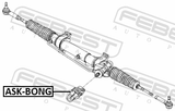 Febest ASK-BONG Lower Intermediate Steering Shaft