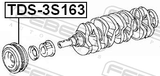 Febest TDS-3S163 Crankshaft Pulley 3SFE/4SFE/5SFE/5SFNE