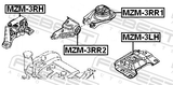 Febest MZM-3RH Right Engine Mount (Hydro)