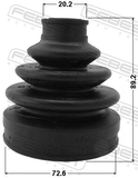 Febest 0715-GV Boot Outer CV Joint Kit 72.6X89.2X20.2