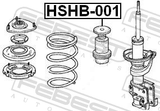 Febest HSHB-001 Boot With Jounce Bumper Front Shock Absorber D23