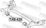Febest TAB-429 Rear Crossmember Bushing