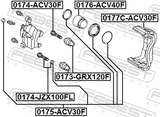 Febest 0177C-ACV30F Front Brake Caliper Bracket Carrier