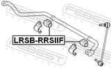 Febest LRSB-RRSIIF Front Stabilizer Bar Bush D33.8