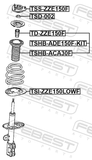 Febest TSI-ZZE150LOWF Front Spring Lower Seat