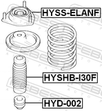 Febest HYD-002 Front Shock Absorber Jounce Bumper