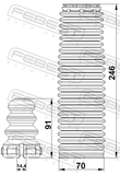 Febest KSHB-SORC5F-KIT Boot With Jounce Bumper Rear Shock Absorber Kit