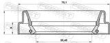 Febest 95FDY-57750909C Drive Shaft Oil Seal 55.45X75.1X9X9