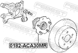 Febest 0182-ACA30MR Rear Wheel Hub