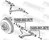 Febest 1429-001-KIT Repair Kit, Camber Adjusting Eccentric Bolt