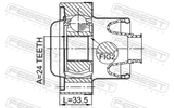 Febest 2011-WKSHA Propshaft CV Joint 24X95