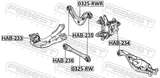 Febest HAB-234 Rear Arm Bushing