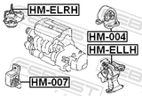 Febest HM-ELLH Left Engine Mount (Hydro)