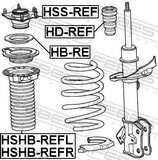 Febest HD-REF Front Shock Absorber Jounce Bumper