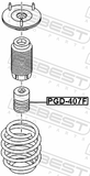Febest PGD-407F Front Shock Absorber Jounce Bumper
