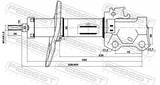 Febest 01660298FL Shock Absorber Front Left