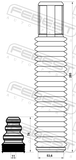 Febest HSHB-ACCVIIR-KIT Boot With Jounce Bumper Rear Shock Absorber Kit