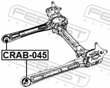 Febest CRAB-045 Rear Crossmember Bushing
