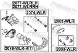 Febest 2003-WLR Disc Brake Clip Set (Set For Two Sides)