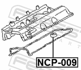 Febest NCP-009 Seal Ring, Spark Plug Tube
