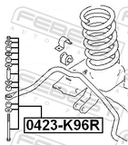 Febest 0423-K96R Rear Stabilizer Link / Sway Bar Link