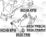 Febest 0520-TRB Ball Joint Front Lower Arm