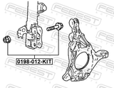 Febest 0198-012-KIT Suspension Arm Bolt W/ Washer Repair Kit