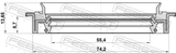 Febest 95JDS-57740914X Drive Shaft Oil Seal 55.4X74.2X8.7X13.65