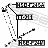 Febest NSB-F24M Rear Shock Absorber Bushing