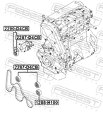 Febest 2287-D4CB Tension Pulley