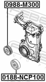 Febest 0988-M300 Pulley Idler