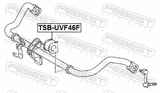 Febest TSB-UVF46F Front Stabilizer Bar Bush D36