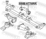 Febest MMB-H77MRR Rear Engine Mount Bushing