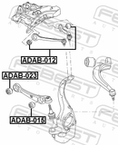 Febest ADAB-023 Bushing, Front Lower Control Arm