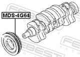 Febest MDS-4G64 Crankshaft Pulley 4G64