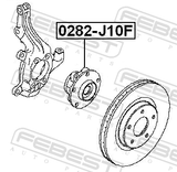 Febest 0282-J10F Front Wheel Hub