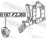 Febest 0187-FZJ80 Pulley Tensioner Kit