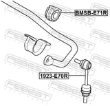 Febest BMSB-E71R Rear Stabilizer Bar Bush D22