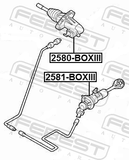 Febest 2580-BOXIII Clutch Slave Cylinder