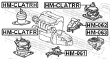 Febest HM-063 Transmission Mount At/Mt