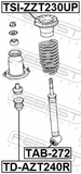 Febest TD-AZT240R Rear Shock Absorber Jounce Bumper