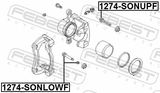 Febest 1274-SONLOWF Front Caliper Slide Pin