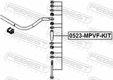 Febest 0523-MPVF-KIT Front Stabilizer Link / Sway Bar Link 4WD