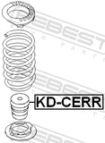 Febest KD-CERR Rear Shock Absorber Jounce Bumper