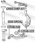 Febest CRSS-CHEF-KIT Front Shock Absorber Mounting, Repair Kit