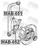 Febest MAB-051 Upper Bushing, Rear Steering Knuckle