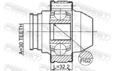 Febest 2211-FQSHA Propshaft CV Joint 30X76.7