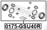 Febest 0175-GSU40R Rear Brake Caliper Repair Kit (Set For Two Sides)