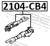 Febest 2104-CB4 Rear Brake Shoe Adjuster Kit (Set For Two Sides)