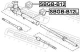 Febest SBGB-B12L Grommet Steering Rack Housing